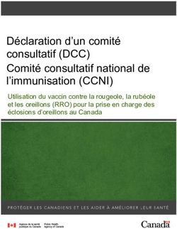 Déclaration d'un comité consultatif (DCC) Comité consultatif national de l'immunisation (CCNI) - Utilisation du vaccin contre la rougeole, la ...