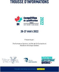TROUSSE D'INFORMATIONS - 26-27 mars 2022 Pr&eacute;sent&eacute; par : Performance Synchro, la Ville de St-Eustache et - Natation Artistique Qu&eacute;bec