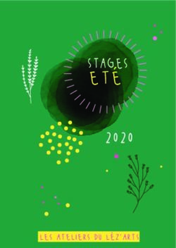 Et&eacute;stages 2020 les ateliers du l&eacute;z'arts - Les Ateliers du L&eacute;z'arts