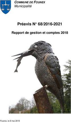 Préavis N 68/2016-2021 - Rapport de gestion et comptes 2018 COMMUNE DE FOUNEX