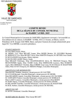 COMPTE RENDU DE LA S&Eacute;ANCE DU CONSEIL MUNICIPAL - Ville de Garches