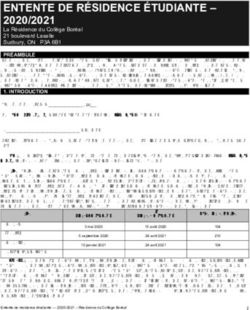 ENTENTE DE R&Eacute;SIDENCE &Eacute;TUDIANTE- 2020/2021 La R&eacute;sidence du Coll&egrave;ge Bor&eacute;al 21 boulevard Lasalle Sudbury, ON P3A 6B1 - R&eacute;sidence Bor&eacute;al