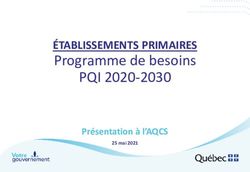 Programme de besoins &Eacute;TABLISSEMENTS PRIMAIRES - PQI 2020-2030 - Association ...