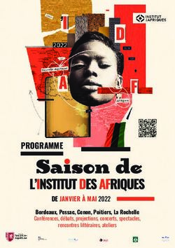 PROGRAMME DE JANVIER &Agrave; MAI 2022 - Bordeaux, Pessac, Cenon, Poitiers, La Rochelle - Institut des Afriques
