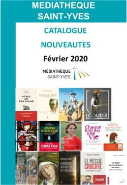 CATALOGUE NOUVEAUTES MEDIATHEQUE SAINT-YVES - Février 2020