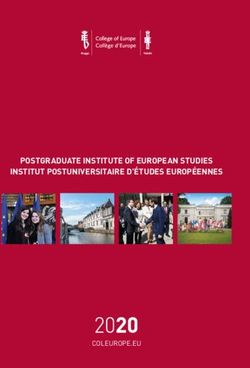 POSTGRADUATE INSTITUTE OF EUROPEAN STUDIES INSTITUT POSTUNIVERSITAIRE D'ÉTUDES EUROPÉENNES - COLEUROPE.EU