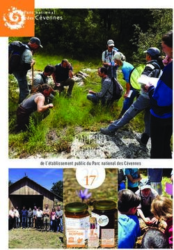RappoRt d'activités de l'établissement public du Parc national des Cévennes - Parc national des Cévennes