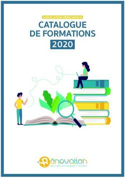 CATALOGUE DE FORMATIONS - 2020 ASSOCIATION RÉNOVATION - Association Rénovation