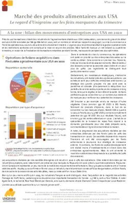 March&eacute; des produits alimentaires aux USA - Le regard d'Unigrains sur les faits marquants du trimestre