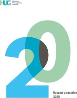 Rapport de gestion 2020 - HUG