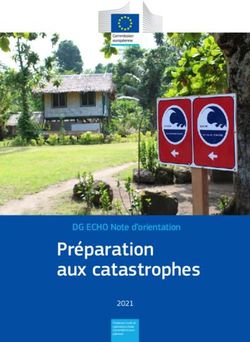 Pr&eacute;paration aux catastrophes - DG ECHO Note d'orientation 2021 - European Commission
