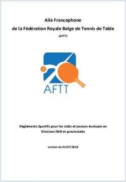 Aile Francophone de la Fédération Royale Belge de Tennis de Table - Règlements Sportifs pour les clubs et joueurs évoluant en Divisions IWB et ...