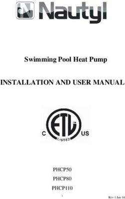 INSTALLATION AND USER MANUAL - Swimming Pool Heat Pump - PHCP50 PHCP80 PHCP110 Rev 1 Jan 14