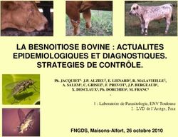 LA BESNOITIOSE BOVINE : ACTUALITES EPIDEMIOLOGIQUES ET DIAGNOSTIQUES. STRATEGIES DE CONTR&Ocirc;LE.