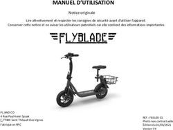 MANUEL D'UTILISATION Notice originale