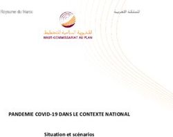 PANDEMIE COVID-19 DANS LE CONTEXTE NATIONAL - Situation et sc&eacute;narios