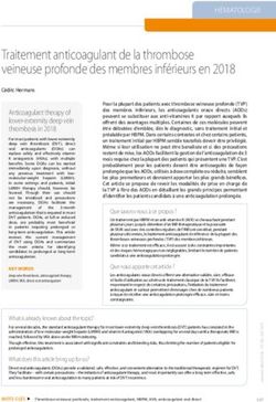 Traitement anticoagulant de la thrombose veineuse profonde des membres inférieurs en 2018 - Louvain Médical