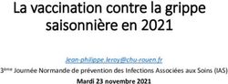 La vaccination contre la grippe saisonnière en 2021 - Mardi 23 novembre 2021 - CPIAS ...