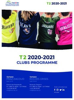T2 2020-2021 CLUBS PROGRAMME - Haut-Lac International Bilingual School
