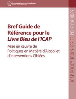 Bref Guide de Référence pour le Livre Bleu de l'ICAP - Mise en oeuvre de Politiques en Matière d'Alcool et d'Interventions Ciblées