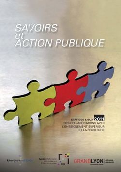 SAVOIRS et - ÉTAT DES LIEUX 2011 DES COLLABORATIONS AVEC L'ENSEIGNEMENT SUPÉRIEUR ET LA RECHERCHE