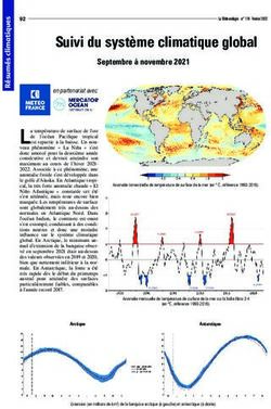 Suivi du syst&egrave;me climatique global - Septembre &agrave; novembre 2021 - La M&eacute;t&eacute;orologie