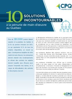 À la pénurie de main-d'oeuvre au Québec