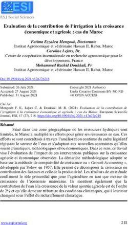Evaluation de la contribution de l'irrigation à la croissance économique et agricole : cas du Maroc
