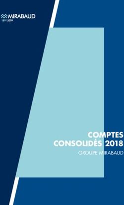 COMPTES CONSOLIDÉS 2018 - GROUPE MIRABAUD