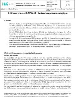 Azithromycine et COVID-19 : évaluation pharmacologique - HUG