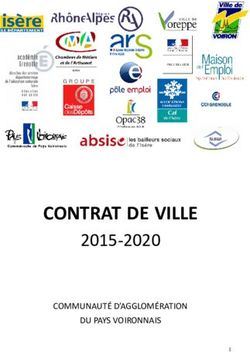 CONTRAT DE VILLE 2015-2020 - COMMUNAUTÉ D'AGGLOMÉRATION DU PAYS VOIRONNAIS