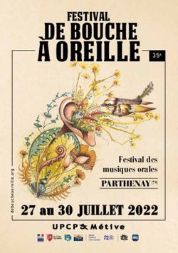 &Agrave; OREILLE DE BOUCHE - 27 au 30 JUILLET 2022 - D&eacute;partement des Deux-S&egrave;vres