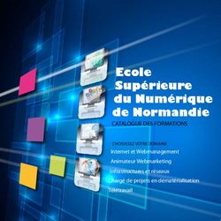 Ecole Supérieure du Numérique de Normandie - CATALOGUE DES FORMATIONS CHOISISSEZ VOTRE DOMAINE