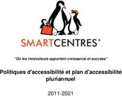 Politiques d'accessibilité et plan d'accessibilité pluriannuel 2011-2021 - SmartCentres