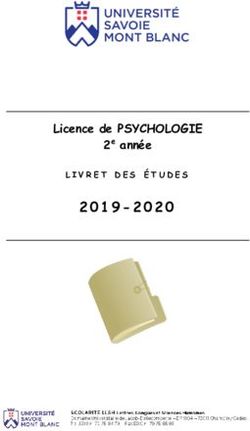 Licence de PSYCHOLOGIE 2e année - LIVRET DES ÉTUDES - Moodle Jacob