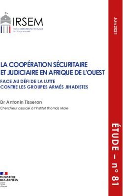 LA COOPÉRATION SÉCURITAIRE ET JUDICIAIRE EN AFRIQUE DE L'OUEST - FACE AU DÉFI DE LA LUTTE CONTRE LES GROUPES ARMÉS JIHADISTES Dr Antonin Tisseron ...