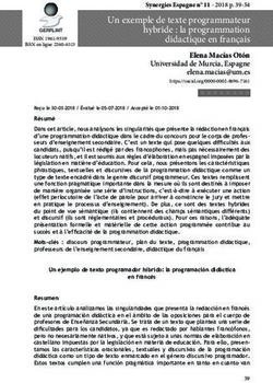 Un exemple de texte programmateur hybride : la programmation didactique en français - Gerflint