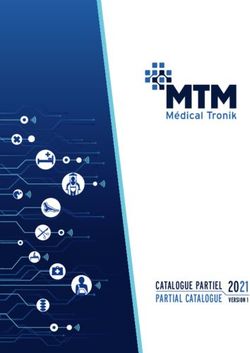 2021 CATALOGUE PARTIEL PARTIAL CATALOGUE - Médical Tronik