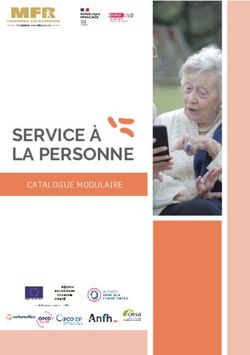 SERVICE À LA PERSONNE - CATALOGUE MODULAIRE - MFR Pontarlier