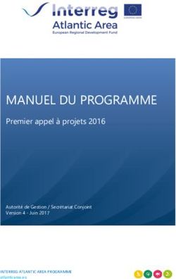 MANUEL DU PROGRAMME Premier appel à projets 2016 Autorité de Gestion / Secrétariat Conjoint Version 4 - Juin 2017