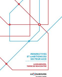 PERSPECTIVES ET AMBITIONS DU - SECTEUR MICE LUXEMBOURG, TERRE DE RENCONTRE