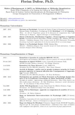 Florian Dufour, Ph.D - Maˆıtre d'Enseignement A (80%) en M ethodologie et M ethodes Quantitatives - online-questionnaire.com
