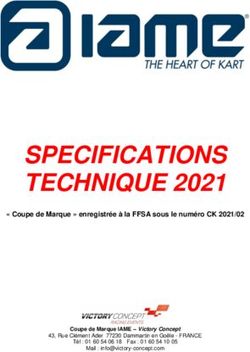 SPECIFICATIONS TECHNIQUE 2021 - Iame Series France