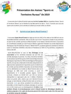 Pr&eacute;sentation des Assises ''Sports et Territoires Ruraux'' de 2019