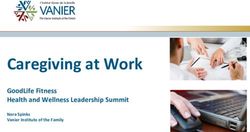 CAREGIVING AT WORK GOODLIFE FITNESS HEALTH AND WELLNESS LEADERSHIP SUMMIT - NORA SPINKS VANIER INSTITUTE OF THE FAMILY - GOODLIFE AT WORK