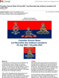 Canadian Gunner News Les Nouvelles des artilleurs canadiens 30 July 2021 / 30 juillet 2021