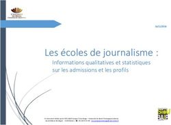 Les écoles de journalisme Informations qualitatives et statistiques sur les admissions et les