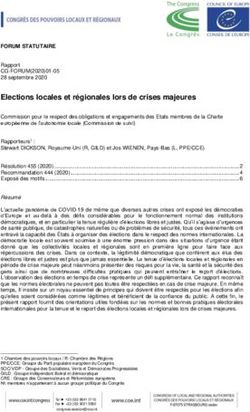 Elections locales et régionales lors de crises majeures - Coe