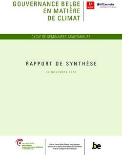 GOUVERNANCE BELGE EN MATIÈRE DE CLIMAT