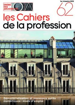 Les Cahiers de la profession - 621er trimestre 2018 - UNSFA